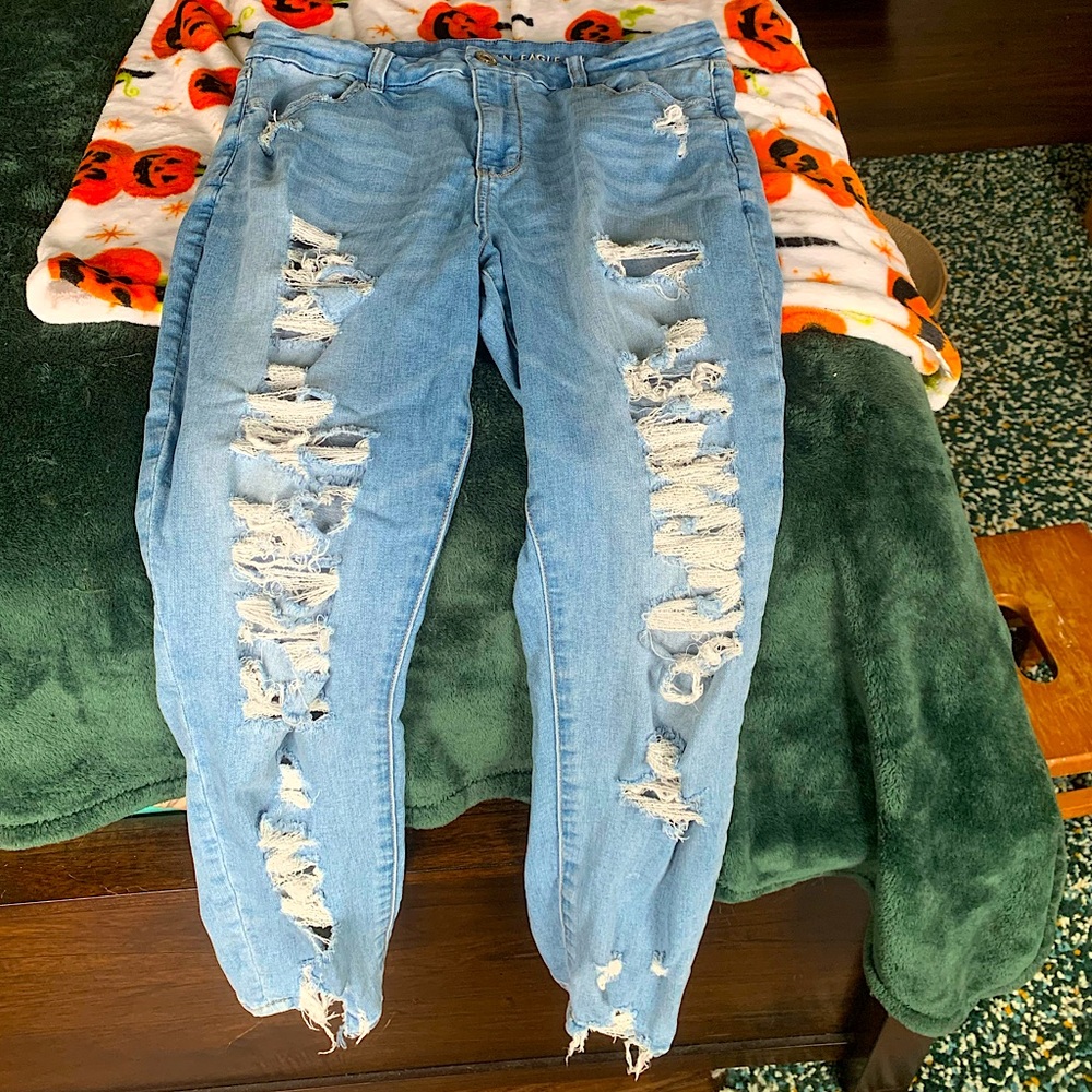 American Eagle Ne(x)t Level Stretch Ripped Skinny Jeans